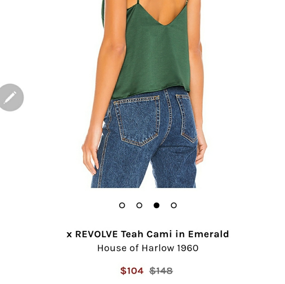 X REVOLVE TEA CAMI IN BEIGE AND BLACK PRINT